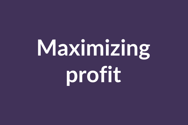 zensmart is showing Text "Maximizing profit" is written in white font centered on a dark purple background, emphasizing strategies such as custom manufacturing. with print workflow automation