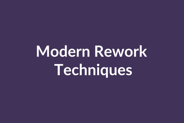zensmart is showing A purple background with white text centered in the middle reads "Modern Rework Techniques: A Guide to Quality Control. with print workflow automation