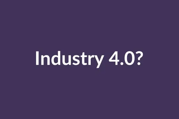 zensmart is showing Animated graphic with a purple background and white text reading "Industry 4.0?" followed by other buzzwords: "IoT", "Robots", "Big Data", "Machine Learning", "Cloud Computing", "VR, AR, AI" and concluding with “It's all about productivity, efficiency and collaboration. with print workflow automation