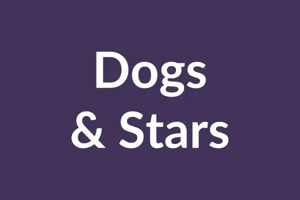 zensmart is showing A dark purple background with the words "Dogs & Stars" written in large white font is shown, evoking a sense of mystery. The text is centered and occupies most of the image space, reminiscent of an engaging video thumbnail aimed at making money through captivating content. with print workflow automation
