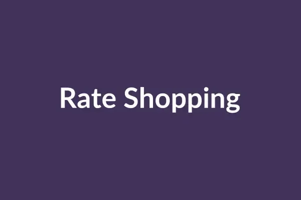 zensmart is showing A purple background displays animated text in white that says "Rate Shopping" followed by "Apply with Multiple Lenders" and "Fill Out Multiple Applications." It concludes with "Lender Shopping" and "Apply with Many," accompanied by icons of check marks, magnifying glass, and shipping logistics. with print workflow automation