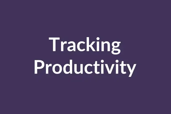 zensmart is showing The image features white text that reads "Tracking Productivity" centered on a purple background, highlighting the efficiency of Auto Draft. with print workflow automation