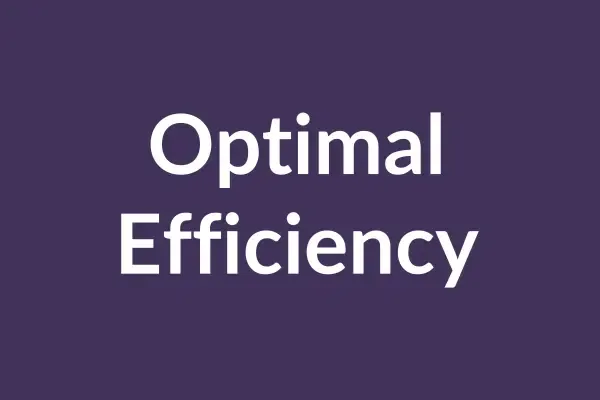 zensmart is showing A purple background with the words "Optimal Efficiency" written in white, centered in the middle, auto-drafted for a sleek look. with print workflow automation