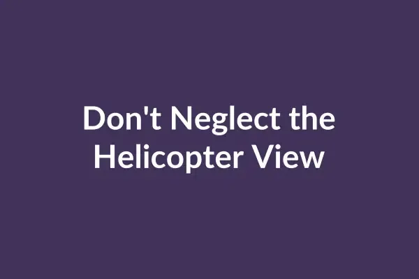 zensmart is showing Text on a purple background reads, "Don't Neglect the Helicopter View in Your Video Strategy. with print workflow automation