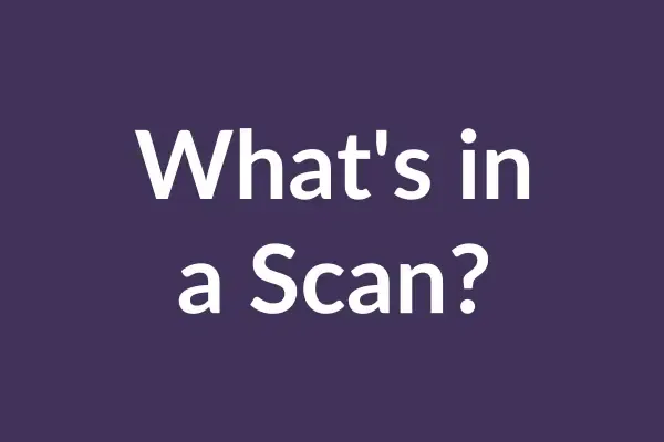 zensmart is showing White text on a dark purple background reads, "What's in an Important Scan? with print workflow automation