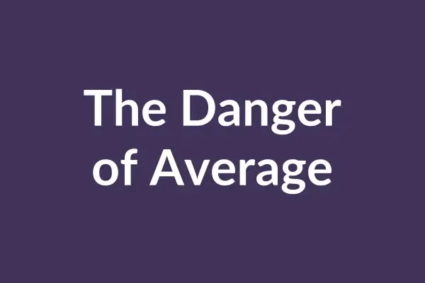 zensmart is showing Text on a vibrant purple background declares in bold white font, "The Danger of Average," capturing the stark contrast between mediocrity and the challenges of peak season. with print workflow automation